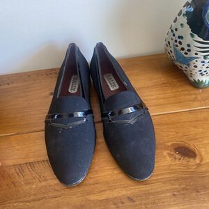 Vintage Bally Adante Black Silk Slip On 10M